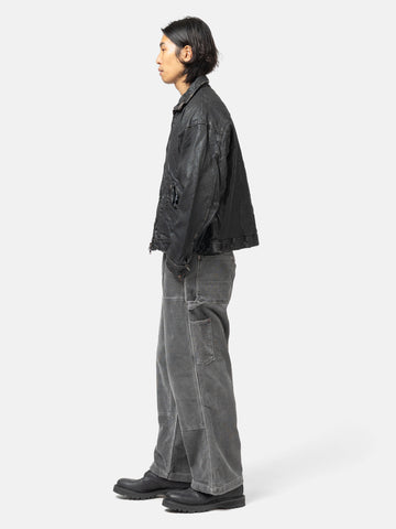 BEAMS Double Knee Corduroy Work Pants Charcoal Grey, Pants