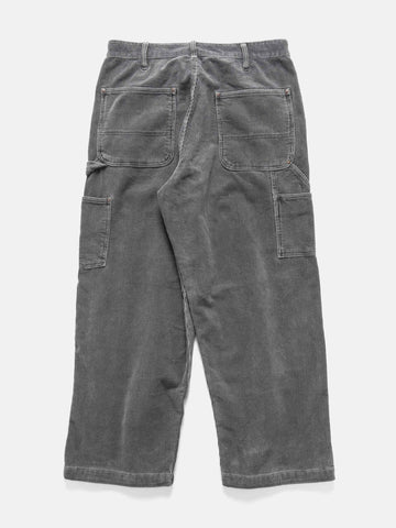 BEAMS Double Knee Corduroy Work Pants Charcoal Grey, Pants