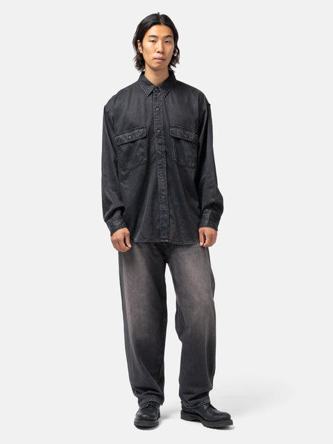 BEAMS Fade Work Shirt Black, Shirts