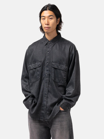 BEAMS Fade Work Shirt Black, Shirts