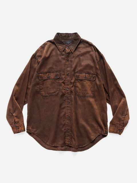 BEAMS Fade Work Shirt Brown, Shirts