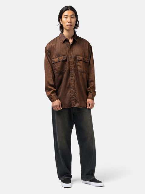BEAMS Fade Work Shirt Brown, Shirts
