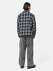 BEAMS Half Zip Pullover Shirt Black Check, Shirts