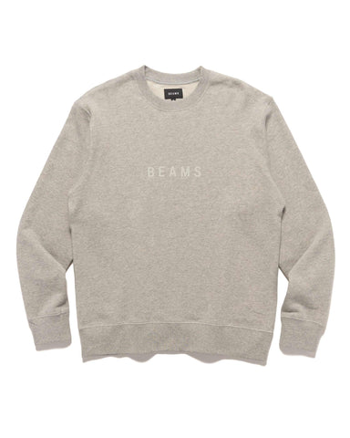 BEAMS BEAMS Logo Sweatshirt Grey, Sweaters