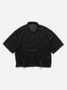 BEAMS Mesh Open Collar Shirt Black, Shirts