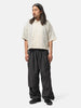 BEAMS Mesh Open Collar Shirt Off White, Shirts