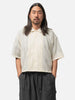 BEAMS Mesh Open Collar Shirt Off White, Shirts