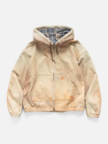 BEAMS Mock Print Hoodie Fade Beige, Hoodies