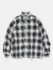 BEAMS Ombre Bleach Open Collar Black, Shirts