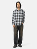 BEAMS Ombre Bleach Open Collar Black, Shirts