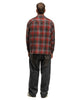 BEAMS Ombre Open Collar Flannel Shirt Red, Shirts