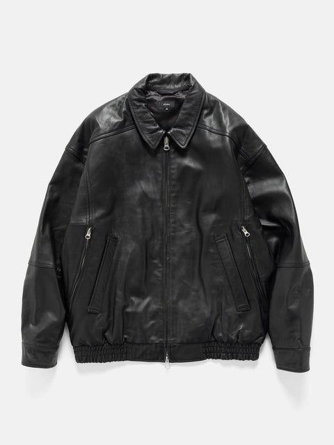 BEAMS Pocket Leather Blouson Black, Leather Jackets