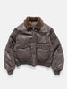 BEAMS Short Down G1 Leather Jacket Dark Brown, Bomber Jackets