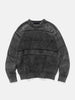 BEAMS Snow Wash Crew Neck Soft Black, Sweatshirts