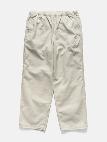 BEAMS Wide Basic Twill Easy Pants Ivory, Pants