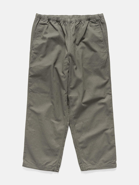 BEAMS Wide Basic Twill Easy Pants Sage, Pants