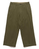 BEAMS Wide Chino Trousers Olive, Bottoms