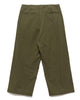 BEAMS Wide Chino Trousers Olive, Bottoms