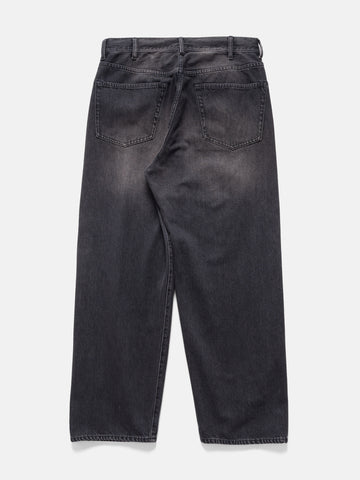 BEAMS Wide Denim Dusty Black, Jeans