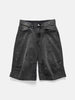 BEAMS Wide Denim Three Quarter Pants Black Used, Shorts