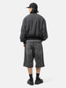 BEAMS Wide Denim Three Quarter Pants Black Used, Shorts