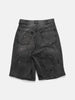 BEAMS Wide Denim Three Quarter Pants Black Used, Shorts