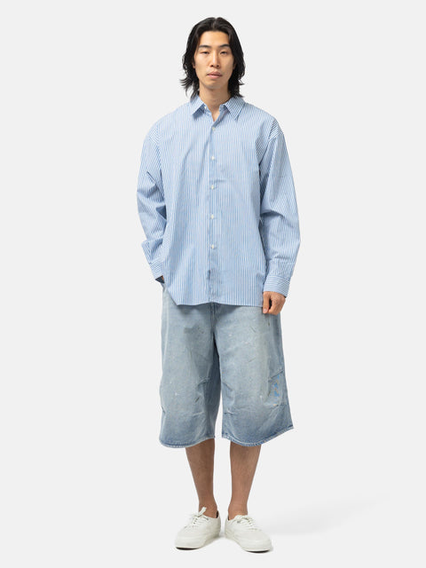 BEAMS Wide Denim Three Quarter Pants Indigo Used, Shorts