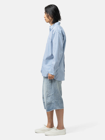BEAMS Wide Denim Three Quarter Pants Indigo Used, Shorts