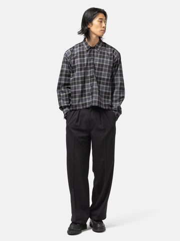 BEAMS Wide Slacks Black, Pants
