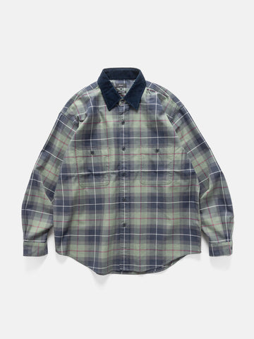 BEAMS Work Check Shirt Olive, Shirts