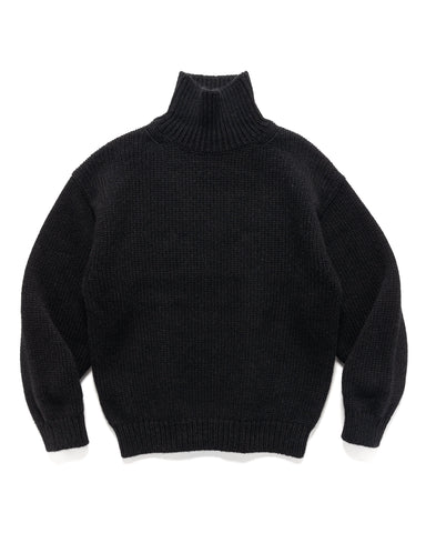 Batoner Blueface Low Gauge Turtle Neck Black, Sweaters