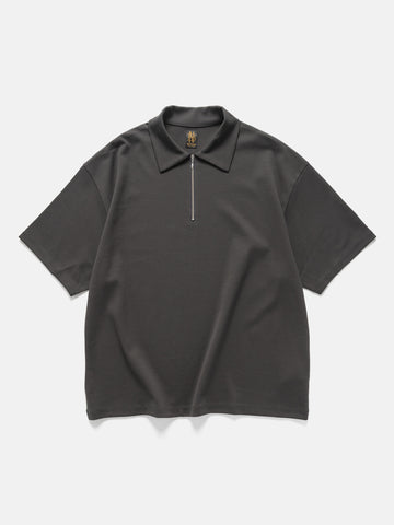 Batoner Milano Rib Half Zip T-Shirt Charcoal, Polos