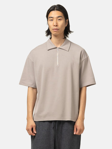 Batoner Milano Rib Half Zip T-Shirt Taupe, Polos