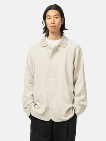 Batoner Ochiwata Linen Hopsack Coverall Natural, Jackets