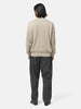 Batoner Washed High Count Linen Crew Neck Natural, Sweaters
