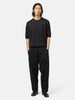 Batoner Washed High Count Linen Crew Neck Short Sleeve Black, T-Shirts