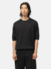 Batoner Washed High Count Linen Crew Neck Short Sleeve Black, T-Shirts