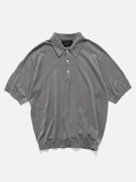 The A by BEAMS 16 Gauge Suvin Polo Grey, Polos