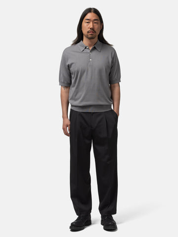 The A by BEAMS 16 Gauge Suvin Polo Grey, Polos