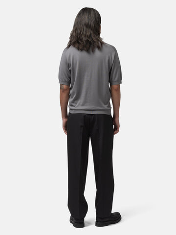 The A by BEAMS 16 Gauge Suvin Polo Grey, Polos