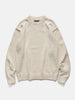 The A by BEAMS 5 Gauge Suvin Crew Neck Off White, Sweaters