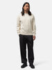 The A by BEAMS 5 Gauge Suvin Crew Neck Off White, Sweaters