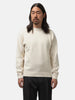 The A by BEAMS 5 Gauge Suvin Crew Neck Off White, Sweaters