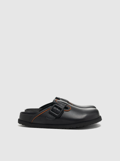 BIRKENSTOCK 1774 Boston Leather Buckle Black, Mules