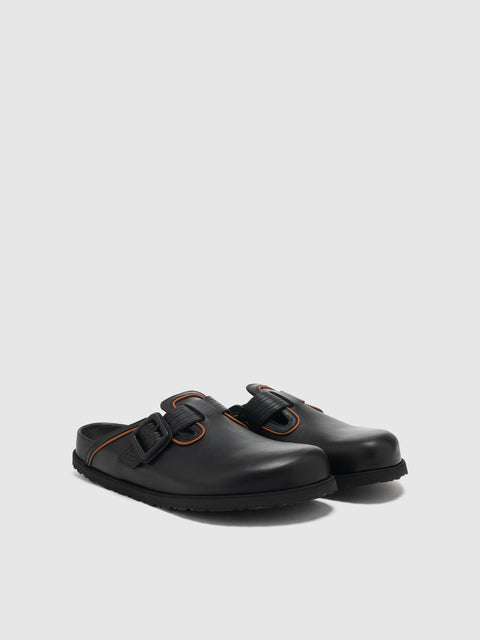 BIRKENSTOCK 1774 Boston Leather Buckle Black, Mules