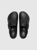 BIRKENSTOCK 1774 Boston Leather Buckle Black, Mules