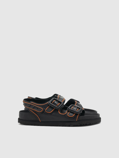 BIRKENSTOCK 1774 Milano Leather Buckle Black, Mules