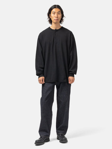 blurhms Co/Silk Nep Baseball Henley Black, Thermals