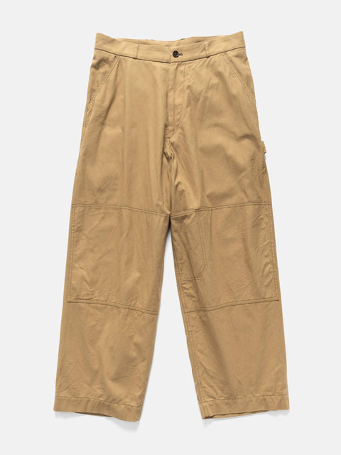 blurhms Cotton Serge Work Pants Khaki Beige, Pants