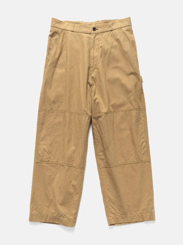 blurhms Cotton Serge Work Pants Khaki Beige, Pants